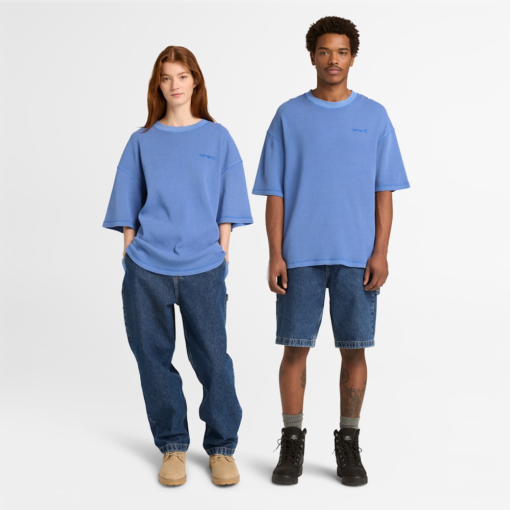 ワッフル 半袖 Tシャツ ユニセックス 2