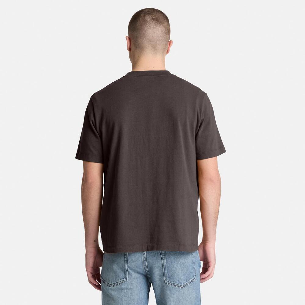 半袖レザー バッジ ヘビーウェイト Tシャツ メンズ 5