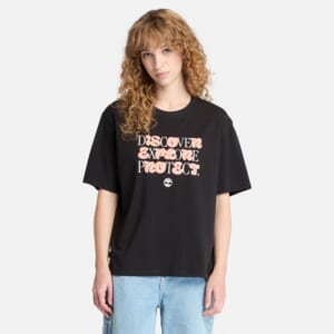 半袖 フロント グラフィック Tシャツ レディース