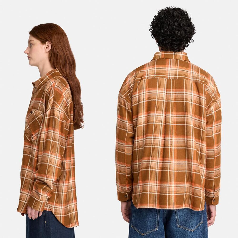 フランネル ヤーンダイ シャツ ユニセックス 3