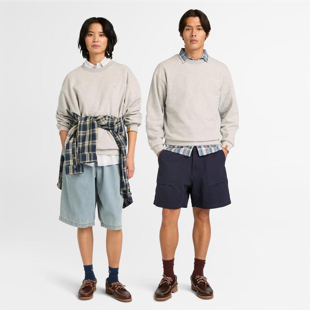 ヘリンボーン クルー スウェットシャツ ユニセックス 2