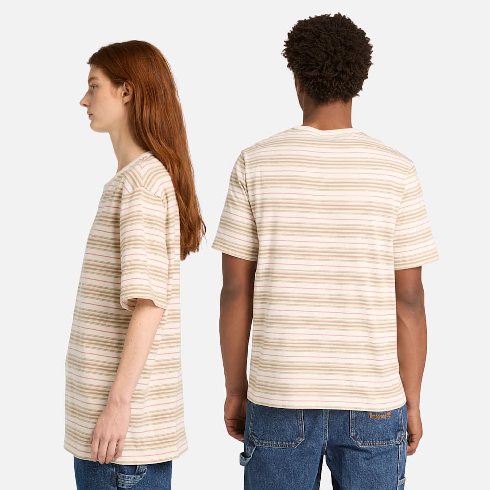 ストライプ 半袖 Tシャツ ユニセックス 3