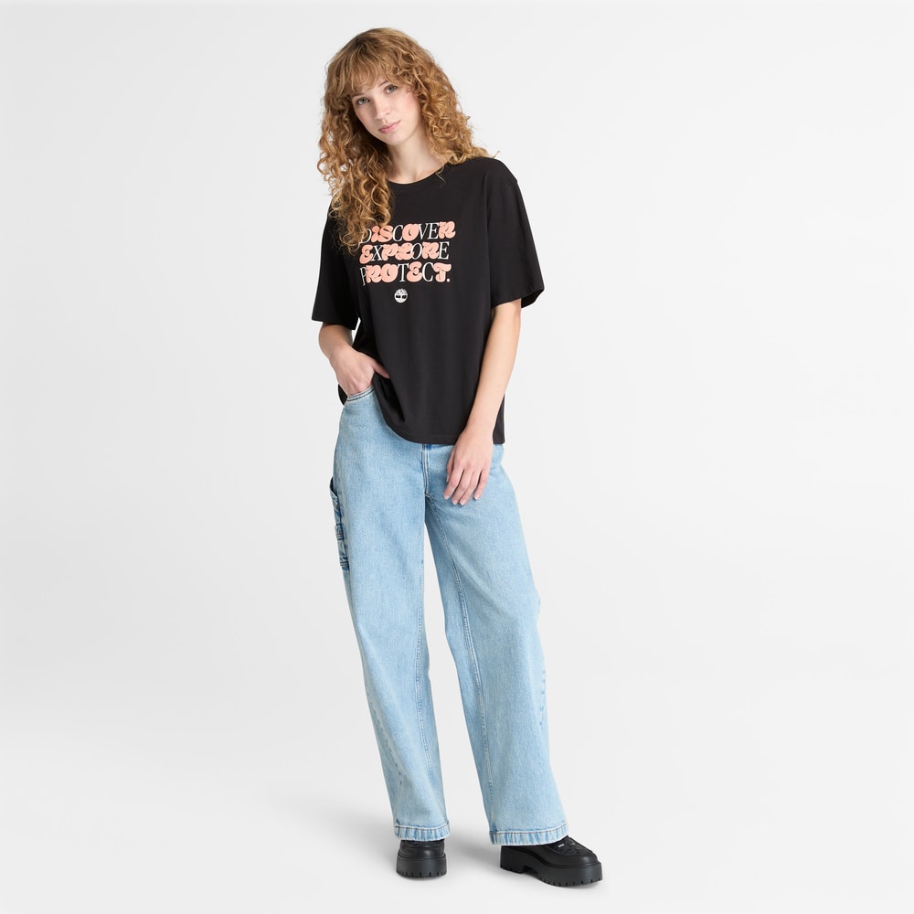 半袖 フロント グラフィック Tシャツ レディース 2