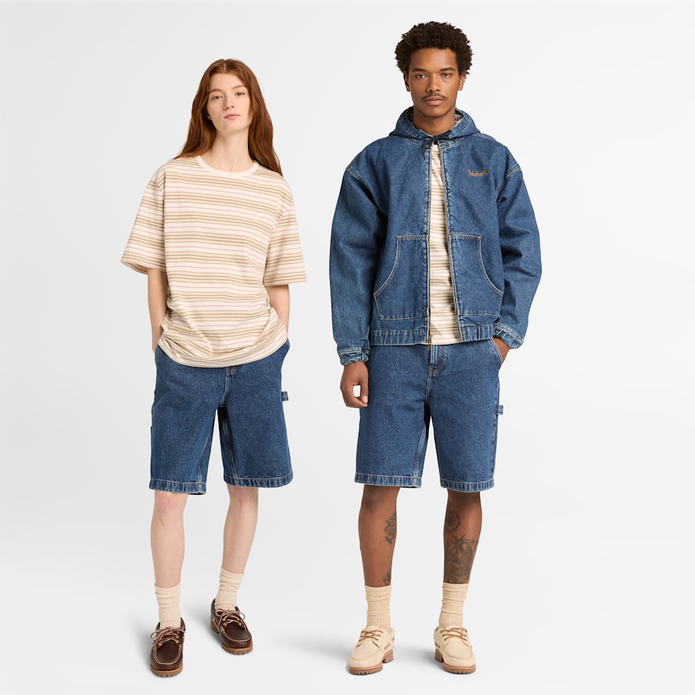 ストライプ 半袖 Tシャツ ユニセックス 2