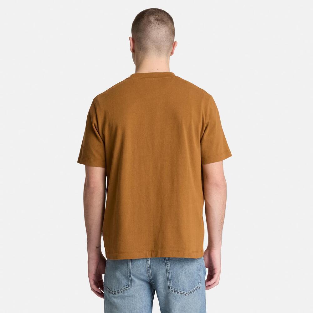 半袖レザー バッジ ヘビーウェイト Tシャツ メンズ 5
